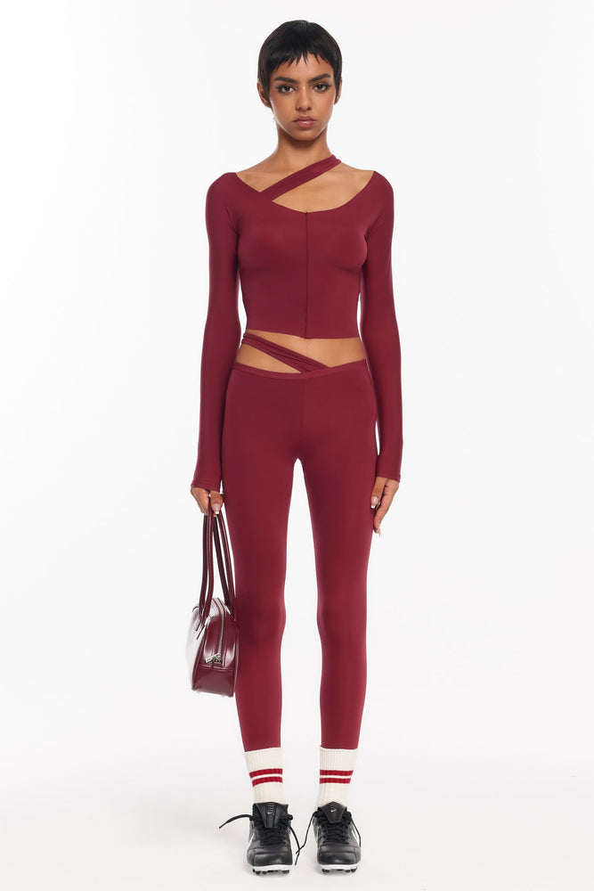 
                  
                    Hiko Leggings - Burgundy
                  
                