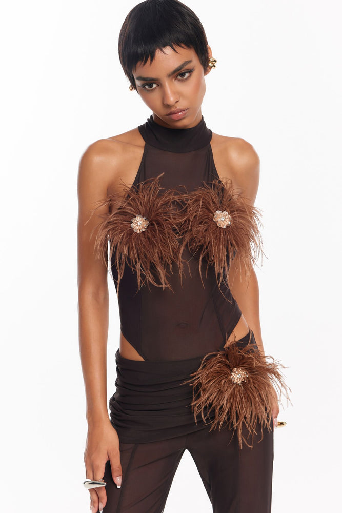 
                  
                    Velora Bodysuit - Brown
                  
                